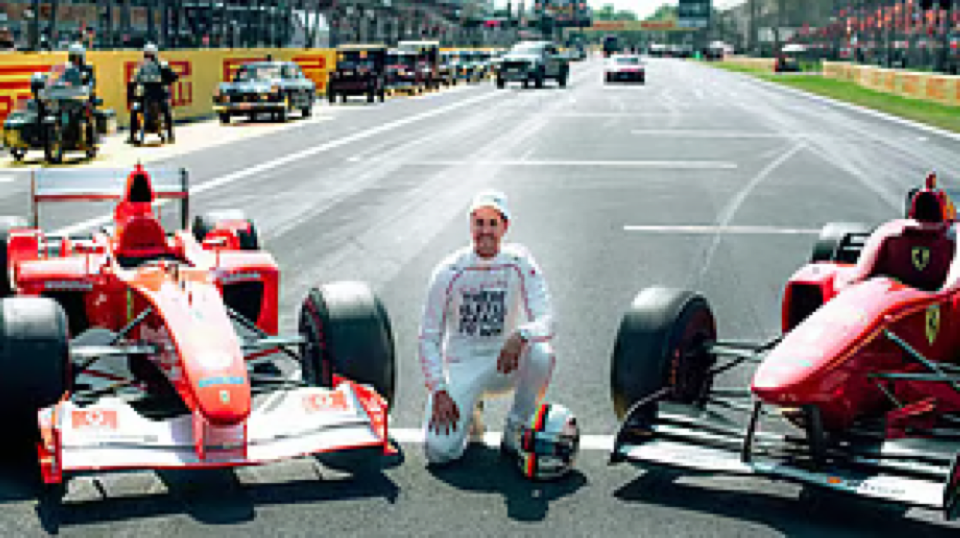 Source-supplied image for: 'I Felt Him': Sebastian Vettel Drives Michael Schumacher’s Legendary Ferrari F2002 In Emotional Monza Tribute Ahead Of Italian GP | Watch